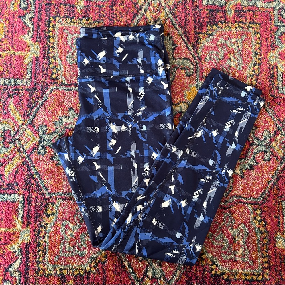 Blue Patterned Leggings, 90 Degree by Reflex